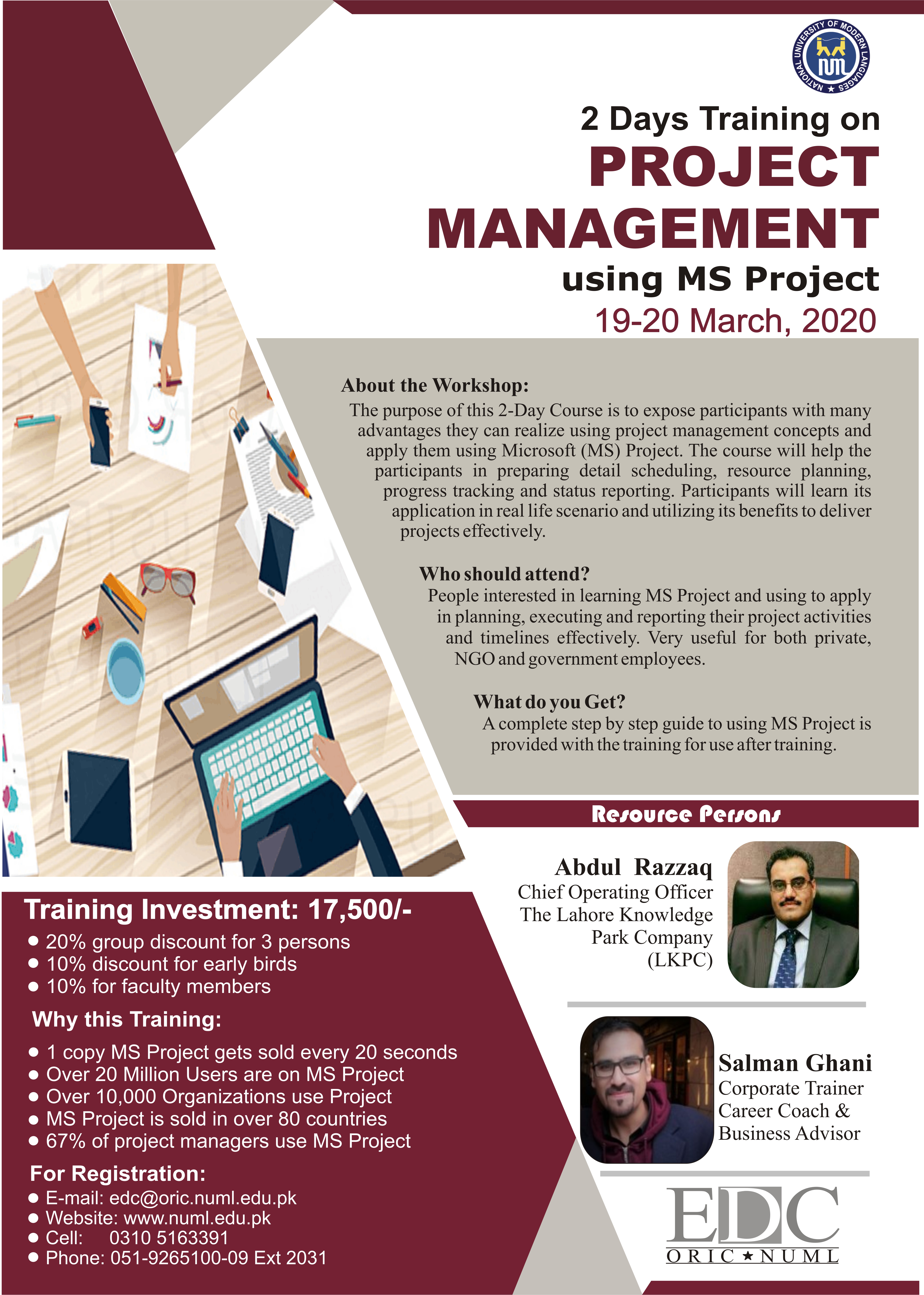 2 Days Training on Project Management 